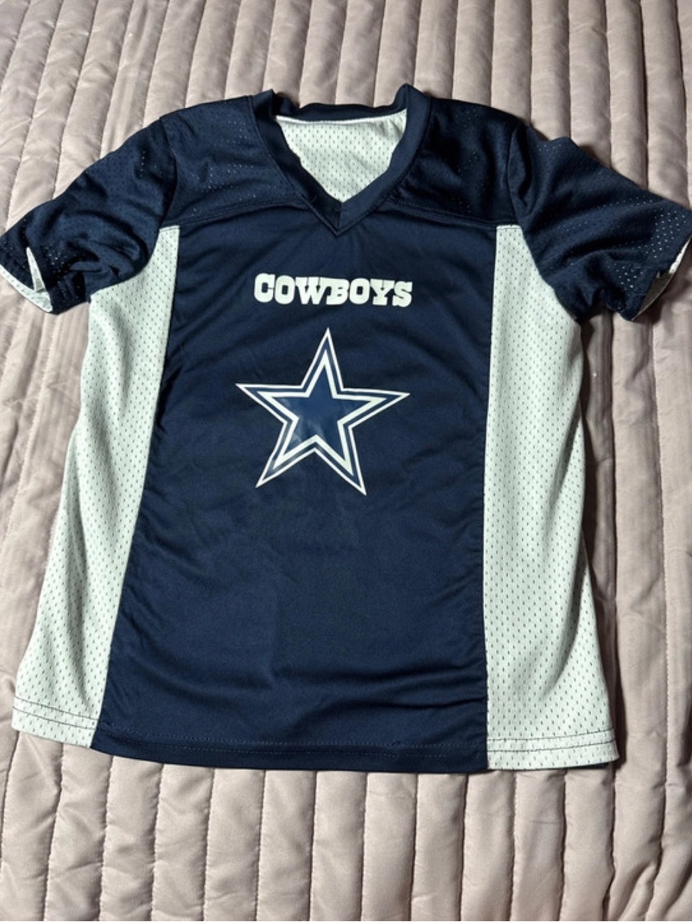 Augusta Sportswear Navy and White Cowboys Kids Jersey
